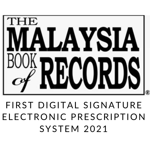 Malaysia Book of Records – First Digital Signature Electronic Prescription System 2021